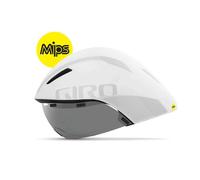 Giro Aerohead MIPS Aero/Tri Casque de vélo - Blanc/Argent, S 51-55cm