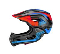 Casque vélo intégral noir rouge bleu m