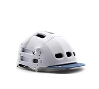 Casque Pliable Plixi pour vélo, Trottinette électrique, gyroroue, Skateboard, Roller, VAE - Norme CE EN1078, même Protection Qu’Un Casque Classique - Volume divisé par 3 (Artic White, S/M (54-58 cm))