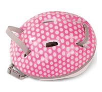 Casque vélo points blancs poupée bébé