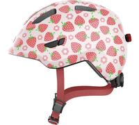 ABUS Casque enfant Smiley 3.0 LED – ajustement profond – Rouge S (45-50 cm)