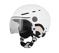 T'nB Casque Visor L 58-62 cm – Visière transparente, molette, caches-oreilles détachables – Blanc