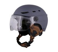 T'nB Casque Visor – Casque vélo/trottinette, Visière transparente, Molette réglable – Taille L Bleu