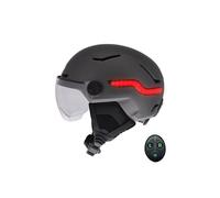 Casque vélo Tnb URBAN MOOV - LED feu de freinage automatique avec visiere & caches-oreilles taille M - gris M