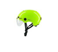 Casque Vélo/Trottinette connecté COSMO CONNECTED Fusion+ Avec visière, Clignotants, Feu freinage - Jaune fluo