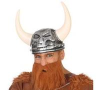 Casque Viking Crâne Gris Blanc G