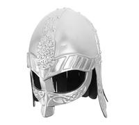 Casque Viking Médiéval Argenté Rp, Accessoire Cosplay Adulte | Sangle Élastique, Ouvertures Respirantes, Détail Soigné, Rendu Vintage, pour Fête à Thème, Musée, Classe