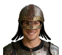 Casque viking pour homme - Style médiéval, Renaissance - Vintage - Avec protection du visage - Costume de cosplay - Accessoire de fête - Déguisement de chevalier - Armure - Prop - Carnaval