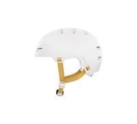 Casque de vélo ABUS XOXO - Casque de ville au look patineur - casque pour skateboard, biVélo, scooter - avec mentonnierie optimisée - pour adolescents et adultes - taille L, blanc