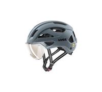 Casque ville uvex stride visor mips gris