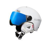Casque visiÃšre Cairn Eclipse Rescue (Mat White Blue Ium) 54-56 cm