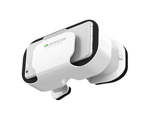 Casque VR 5.0 pour Samsung Galaxy S8+ Smartphone Realite Virtuelle Lunette Jeux 3D Reglable (Blanc)