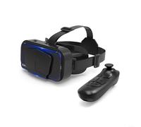 Casque VR avec contrôleur pour smartphones de 4,7 à 7 pouces, champ de vision 110 °, lentilles HD anti-lumière bleue, espacement des yeux réglable de 58,5 à 70,5 mm, design ABS pour jeux et