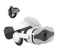 Casque VR avec Écouteurs, Casque Réalité 3D Virtuelle, Lunettes de Réalité Virtuelle 3D, Compatible avec Smartphones 4,7-7,2 Pouces, pour Jeux Et Films 3D, Cadeau pour Enfants Et Famille(A)
