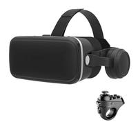 Casque VR avec Écouteurs, Casque Réalité 3D Virtuelle, Lunettes de Réalité Virtuelle 3D, Compatible avec Smartphones 4,7-7,2 Pouces, pour Jeux Et Films 3D, Cadeau pour Enfants Et Famille(A)