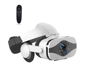 Casque VR avec Écouteurs, Casque Réalité 3D Virtuelle, Lunettes de Réalité Virtuelle 3D, Compatible avec Smartphones 4,7-7,2 Pouces, pour Jeux Et Films 3D, Cadeau pour Enfants Et Famille(F)