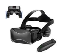 Casque VR avec Télécommande - Lentilles HD Anti-Bleues Protection des Yeux Casque De Réalité Virtuelle, Version Casque De Lunettes Panoramiques pour Jeux Et Vidéos