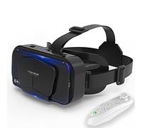 Casque VR, Casque Réalité 3D Virtuelle, Casque VR Compatible avec lPhone & Android Phone, Qualité d'image 2K HD & Lumière Anti-Bleue-Casque de Réalité Virtuelle pour Jeux et Films Noir