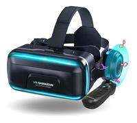 Casque Vr,Casque Réalité 3D Virtuelle Pour 4.7-7.2 Android/Ios Martphones 3D Films Et Jeux Casques De Réalité Virtuelle Vr(Noir)