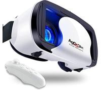 Casque VR, Casque Réalité 3D Virtuelle, Qualité d'image 2K HD & Lumière Anti-Bleue-Casque de Réalité Virtuelle pour Jeux et Films,Casque VR Compatible avec Android & iOS Phone(Blanche)