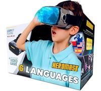 Casque VR Enfant 5-12 Ans + Jeux Apprentissage Langues - Cadeau Éducatif Original pour Anniversaire, Noël Qui Éveille la Passion des Langues