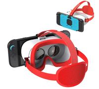 Casque VR mis à jour pour Nintendo Switch 2 (Nouveau 2025), lunette de réalité virtuelle avec objectifs HD ajustables et sangle de tête confortable, lunette 3D pour accessoires Switch 2 (Bleu Blanc)
