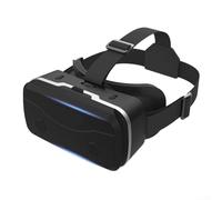 Casque VR pour téléphone portable avec contrôleur, distance oculaire réglable 58, 5, 70, 5 mm, lentilles HD avec filtre anti-lumière bleue pour une utilisation confortable à long terme (blanc)