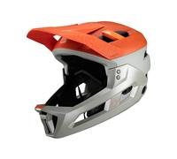 Casque Vtt Enduro 3.0 Avec Protège Menton Amovible 3 IN 1 Gris / Orange LEATT