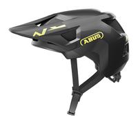 ABUS MTB-Helm YouDrop - Casque de vélo pour enfants et adolescents - pour le quotidien ou les tours sur le terrain - avec place pour une tresse - Noir Brillant, taille S