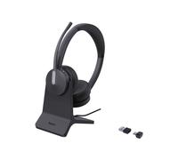 Casque Yealink BH70 Dual Binaural Bluetooth 5.2 avec Stand USB-C/A, Portée 50m, Microphone Boom à Réduction de Bruit, Autonomie 43h, Compatible Windows/macOS/Android/iOS