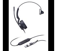 Casque Yealink UH44 Mono USB-C/A filaire professionnel avec réduction de bruit active pour bureau