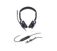 Casque Yealink UH46 Dual Teams USB-C/A Binaural Supra-aural, Microphone à Suppression de Bruit, Câble 2.15m, Windows/Mac OS, 20-20000Hz, 166g