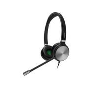 Casque Yealink YHS36-DUAL Binaural Arceau Bureau/Centre d'appels, Filaire, Supra-Aural, 20-20000Hz, Micro Anti-Bruit, Câble 0.9m, 170g, Noir/Argent