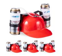 Casques à boisson casque de fête porte-canettes 4 pièces rouge vif léger