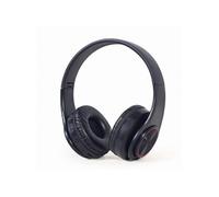 Gembird Casque BHP-LED-01 – Arceau filaire et sans fil (Bluetooth), Micro-USB, avec micro, LED, Noir