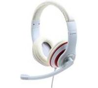 Gembird Casque avec micro MHS-03-WTRD filaire supra-auriculaire volume réglable Blanc