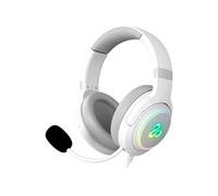 Casques avec Microphone Newskill Blanc avec lumière de couleur