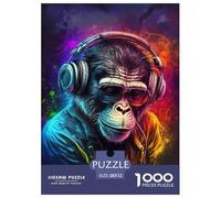 Casques Chimp DJ 1000 Pièces Puzzle Adultes Puzzles Classiques Cadeau Enfants Cadeaux Jouets De Jeu Stimulants 52x38cm/1000pcs