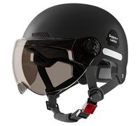 Casques de, Demi-Visage, Casque de résistant aux Chocs avec Lunettes, Boucle à dégagement Rapide, Protection Solaire Coupe-Vent rétro pour Hommes et Femmes