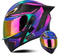 Casques De Moto Bluetooth Rabattables à L’Avant, Casques Modulaires Modulables avec Casque Bluetooth, Casque Intégral Approuvé Ece Crash Scooter Visières Doubles Anti-buée, I, Medium(57~58cm)