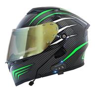 Casques De Moto Modulables Bluetooth Homologué ECEDOT Casque Modulable Intégraux for Femmes Et Hommes avec Visière Casque Flip-Up Integral avec Haut-Parleur Et Microphone Z-6,XL:61-62CM