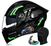 Casques de Moto Modulaires Bluetooth, Casques de Moto Rabattables Modulaire Homologué ECE, Double Haut-Parleur Intégré, pour Casque Adulte Hommes et Femmes Q,L 59~60CM