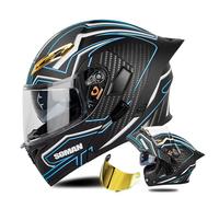 Casques De Moto Modulaires, Casque Intégral Homologué DOT Avec Double Visière Rabattable, Casques Pour Adultes, Moto, Hommes Et Femmes, Casques Pour Scooter, VTT, Vélo Électrique A6,XL/(61~62cm)