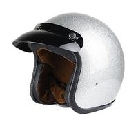 Casques De Moto RéTro pour Hommes Et Femmes, Design RéTro Classique 3/4 Visage, Casque De Style Jet, Certifié Ece A,M:57-58CM