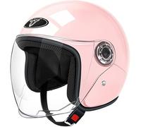 Casques de Moto Roses pour Hommes et Femmes, Demi-Casque Ouvert pour Adulte avec visière Homologué ECE, Demi-Casque pour Scooter, cyclomoteur, Chopper Cruiser