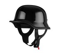 Casques de Moto WW2 German Demi-Jet Retro Casque Fashion,Adults Open-Face Casques de Moto Jet Scooter Moped Moto Cap pour Homme et Femme,ECE Homologué B,XL