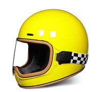 Casques de Scooter électrique pour Femmes Casque de Moto de Course légers pour Hommes Déplacements urbains Balades en Ville Homologués Dot Toutes Saisons Jaune L/59-60cm