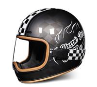 Casques de Scooter électrique pour Femmes Casque de Moto de Course légers pour Hommes Déplacements urbains Balades en Ville Homologués Dot Toutes Saisons Noir Brillant XL/61-62cm