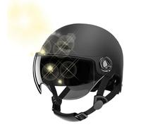 Casques De Vélo, Casque Vélo Électrique avec Visière, Casquse Trottinette Electrique Adulte, Demi Casque Amortisseurs Casque Vélo, ABS Highly-Protective Casques De Cyclisme