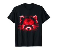 Casques d'écoute Panda Rouge Art Print Animal T-Shirt